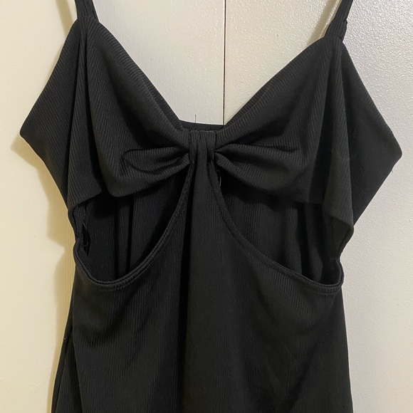 Streetwear Society Black Open Front Dress size M - Picture 3 of 4